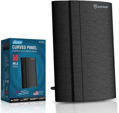 ANTOP Amplified AM/FM Radio Antenna, Digital Indoor Aerial, Boost Weak FM Signals Reduce Noise 50 Miles in Kuwait