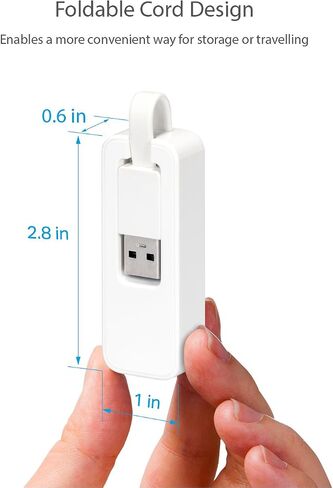 موزع USB محمول 3 منافذ USB 3.0 من تي بي لينك، مع محول شبكة منفذ إيثرنت سرعة جيجابت، خاصية توصيل وتشغيل لماك بوك، ماك برو / ميني، آي ماك، إكس بي إس، سيرفس برو، نوت بوك و أجهزة الكمبيوتر المكتبي in Saudi Arabia