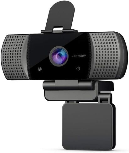 كاميرا ويب Kishgo 1080P مع ميكروفون وغطاء، وكاميرا ويب للكمبيوتر المحمول USB 2.0 مع تصحيح تلقائي للضوء، التوصيل والتشغيل، لبث الفيديو، والمؤتمرات، والألعاب، والفصول عبر الإنترنت in Kuwait