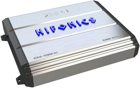 مضخم صوت السيارة Hifonics ZXX-1800.1D Zeus أحادي القناة (فضي) - فئة D Amp، 1800 واط، مشتت حرارة من الألومنيوم، كروس إلكتروني متغير، شعار مضيء، جهاز تحكم عن بعد، 1 أوم ثابت in Kuwait
