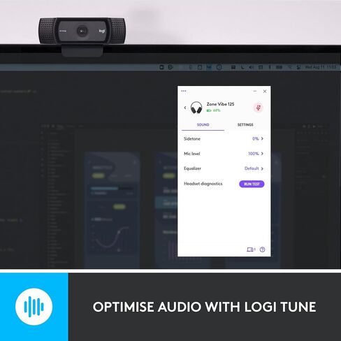 Logitech Zone Vibe 125 Wireless Headphones with Noise-Canceling Microphone, Bluetooth, USB-A Receiver; Works with Zoom, Google Voice, Google Meet, Mac/PC - Graphite (Renewed) in Saudi Arabia