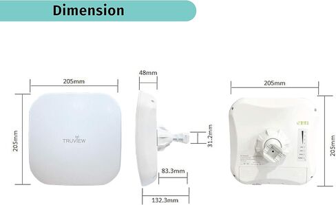 [New Upgraded] VIEWISE Outdoor Wireless WiFi Bridge, Point to Point or Point to Multi-Point, EZ Setup via Dip Switches, 5GHz, 150Mbps 48V PoE (48V - 5GHz / 150Mbps) White NBD5152/2302 in Kuwait