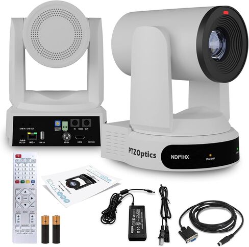 بي تي زد اوبتكس كاميرا موف 4K SDI/HDMI/USB/IP PTZ مع تقريب بصري 30x (ابيض) (PT30X-4K-WH-G3) in Kuwait