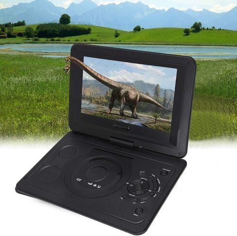 مشغل دي في دي محمول، مشغل فيديو دي في دي عالي الدقة للسيارة بشاشة LCD دوارة 13.9 انش 800×480 16:9 للمنزل والمكتب والسيارة ومعالجة صوتية مدمجة ثلاثية الابعاد ومكبرات صوت ستيريو (الولايات المتحدة) in Saudi Arabia
