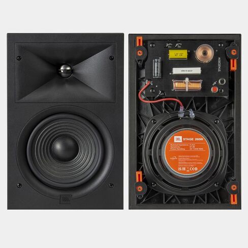 JBL Stage 250WL - مكبر صوت داخلي في الاتجاهين مع مكبرات صوت مزدوجة مقاس 5.25 بوصة، ومكبر صوت من الألومنيوم مقاس 1 بوصة وشبكة بدون إطار - سهلة التركيب in Saudi Arabia