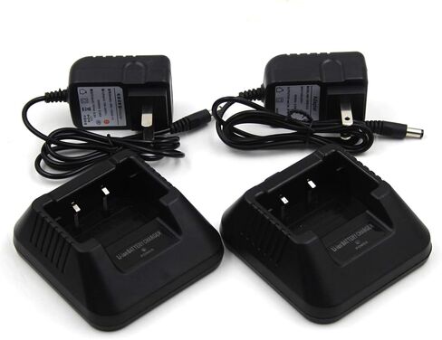 (2-Pack) Li-ion Battery Desktop Charger for Baofeng UV-5R UV-5RA UV-5RB UV-5RC UV-5RD UV-5RE UV-5RePlus TYT TH-F8 Two Way Radio in Saudi Arabia