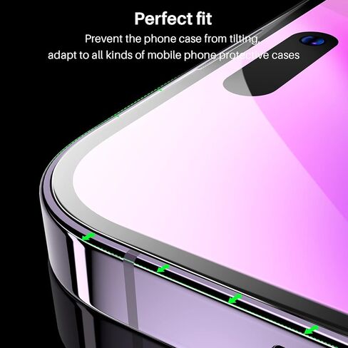 TOZO متوافق مع iPhone 14 Pro Max واقي شاشة 6.7 بوصة 3 عبوات من الزجاج المقسى الفاخر 0.26 مم 9H صلابة 2.5D فيلم سهل التركيب 6.7 بوصة in Saudi Arabia