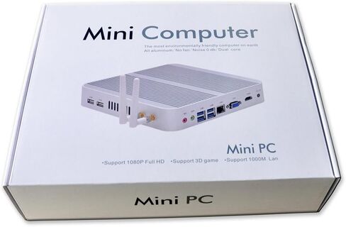 KINGDEL NC860 Mini Desktop Computer, Fanless Mini PC, i7 10th Gen. CPU, 16GB DDR4 RAM, 256GB NVMe SSD, 4K: 4096x2304, HD Port, DP, WiFi+BT, Silent Working in Saudi Arabia