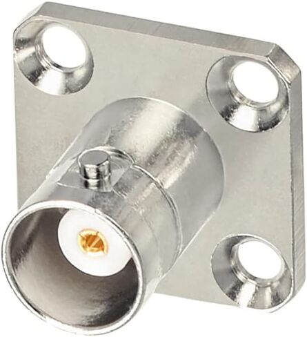 Superbat BNC Connectors BNC Female Jack 4 Hole Flange Panel Chassis Mount Coaxial Solder Connector 5pcs in Saudi Arabia