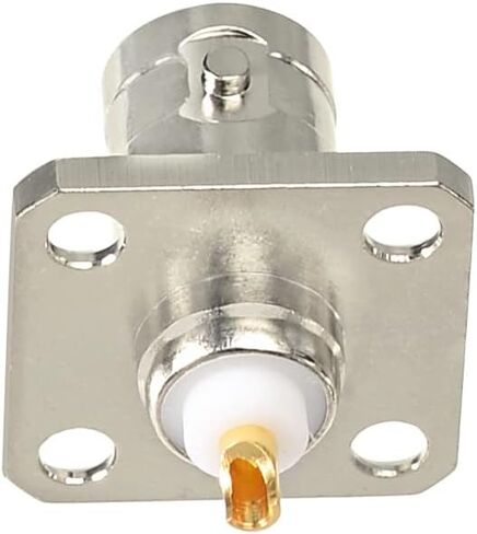 Superbat BNC Connectors BNC Female Jack 4 Hole Flange Panel Chassis Mount Coaxial Solder Connector 5pcs in Saudi Arabia