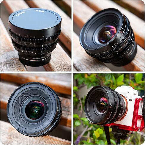 7 Artisans 12mm T2.9 Large Aperture APS-C Ultra Wide Angle Cine Lens, Manual Fixed Focus Low Distortion Cinema Lens Compatible for Sigma FP, Panasonic S1 S1H S5, Leica SL SL2 L-Mount,Black in Saudi Arabia