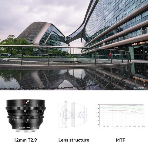 7 Artisans 12mm T2.9 Large Aperture APS-C Ultra Wide Angle Cine Lens, Manual Fixed Focus Low Distortion Cinema Lens Compatible for Sigma FP, Panasonic S1 S1H S5, Leica SL SL2 L-Mount,Black in Saudi Arabia