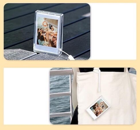 QUEEN3C Mini Photo Holder Storage Case for Fujifilm Instax Mini 12/11/9/8/7/7+/EVO Instant Camera Film Accessories 3 inch Photo Pouch, Photo Holder Protective Case with Wrist Lanyard. (2 pack) in Kuwait