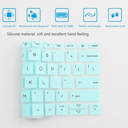 Keyboard Cover for 13.3" HP EliteBook 430 G8/EliteBook 630 G8 G9 G10, EliteBook X360 435 G8 G9, EliteBook X360 830 835 G7 G8 13.3 inch Laptop US Layout Keyboard(NOT FIT 830 835 G9 G10)-Colorful in Saudi Arabia