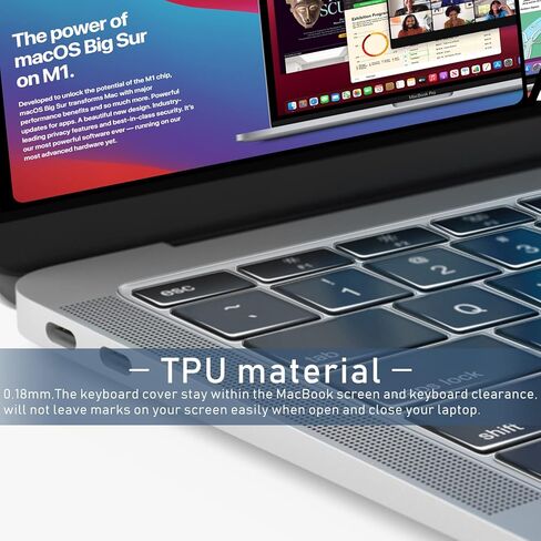 Clear Ultra Thin TPU Keyboard Cover for 2022 MacBook Pro 13" M2 Chip(2022)/M1 Chip (2020) / MacBook Pro 16"(2019/2020), Model Number A2338 A2289 A2251 A2141 US Layout Keyboard Protector Accessories in Saudi Arabia