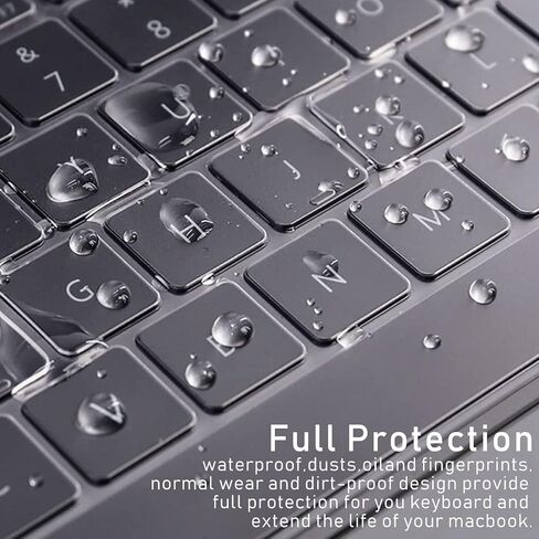 Clear Ultra Thin TPU Keyboard Cover for 2022 MacBook Pro 13" M2 Chip(2022)/M1 Chip (2020) / MacBook Pro 16"(2019/2020), Model Number A2338 A2289 A2251 A2141 US Layout Keyboard Protector Accessories in Saudi Arabia