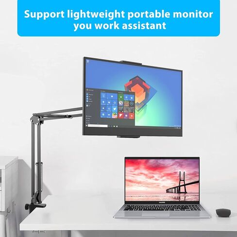 Pozliv Overhead Tripod Mount for Tablet, Desk Arm for 12.9'' iPad Pro Monitor, Flexible Gooseneck Phone Stand Holder in Kuwait
