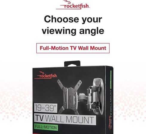 Rocketfish Full-Motion TV Wall Mount - Works with Most 19"-39" LCD TVs - Black in Kuwait