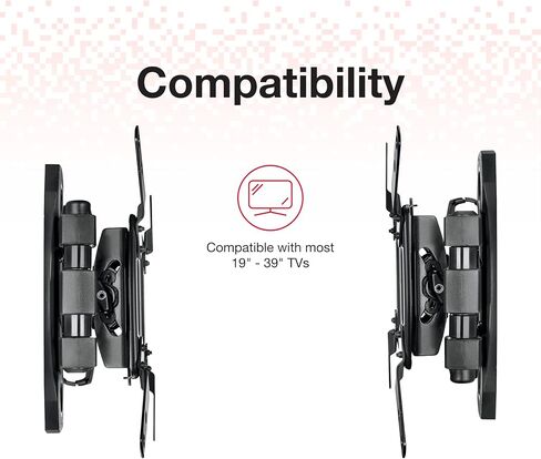 Rocketfish Full-Motion TV Wall Mount - Works with Most 19"-39" LCD TVs - Black in Kuwait