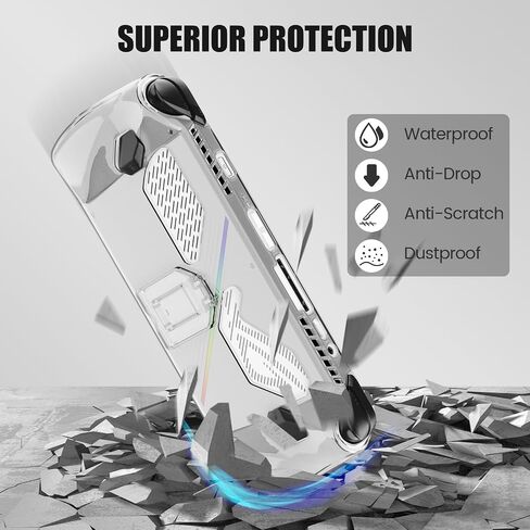 ملحق HONJOMIN 3 في 1 لجهاز ASUS ROG Ally - [حافظة واقية بمسند + 2 واقي شاشة + 4 واقيات لعصا التحكم]، زجاج مقسى، شفاف فائق الدقة، مضاد للخدش، مضاد لبصمات الأصابع in Kuwait