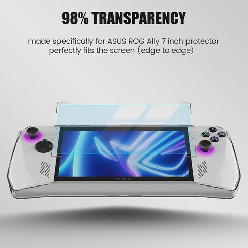 ملحق HONJOMIN 3 في 1 لجهاز ASUS ROG Ally - [حافظة واقية بمسند + 2 واقي شاشة + 4 واقيات لعصا التحكم]، زجاج مقسى، شفاف فائق الدقة، مضاد للخدش، مضاد لبصمات الأصابع in Kuwait