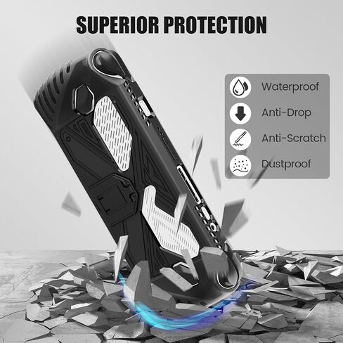ملحق HONJOMIN 3 في 1 لجهاز ASUS ROG Ally - [حافظة واقية بمسند + 2 واقي شاشة + 4 واقيات لعصا التحكم]، زجاج مقسى، شفاف فائق الدقة، مضاد للخدش، مضاد لبصمات الأصابع in Kuwait