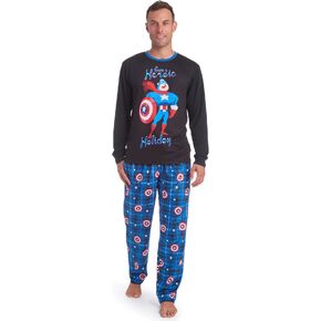 Marvel Avengers Spider-Man Iron Man Captain America Hulk Christmas Adult Pajama Shirt and Pants Sleep Set with Gift Box