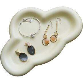FOGOBO Cloud-Shaped Ceramic Jewelry Tray Dish with Greeting Card - Stylish Plate for Ring, Key, Trinkets - Ideal Gift for Women, Girlfriend, Wife, Friend on Birthday, Christmas, Thanksgiving in Kuwait