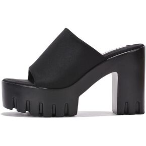 KK PAIR OF KINGS Womens Sandals Shoes Platform Sandal Open Toe Retro Chunky Lug Sole Comfortable Slip On Mule +Memory Foam
