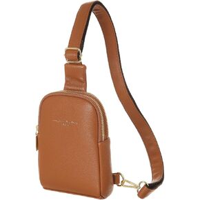 INICAT Small Sling Bag Crossbody Vegan Leather Fanny Packs for Women Women Fashionable Chest Bag for Travel