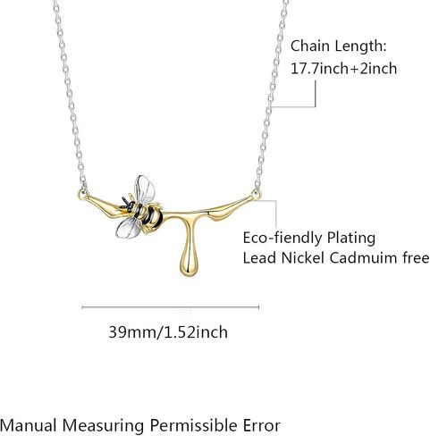 LAZLUVU Honey Bee Studs Earrings Initial Sunflower Bumblebee Pendant Necklace for Women Girls 18K Gold Plated CZ Ear Cuff Necklaces Mother's Day Christmas Jewelry Gift in Kuwait