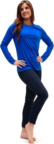 DEVOPS Women's 2-Pack UPF 50+ Long Sleeve Sun Protection Quick Dry T-Shirts for Running Workout in Saudi Arabia