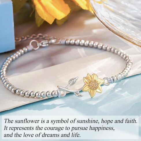 Tarsus Sunflower Gifts for Women Teen Girls, Sunflower Bracelets for Women in Kuwait
