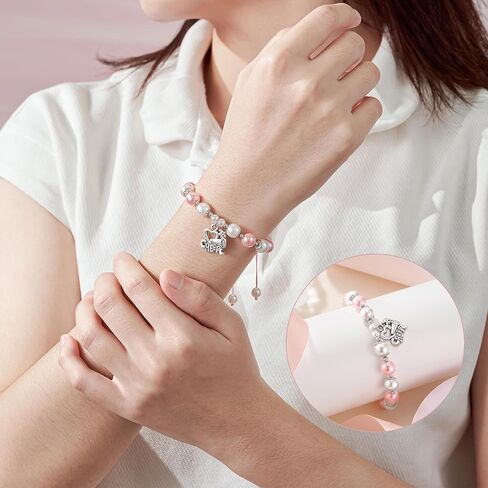 KOXMOON Cheerleader Gifts for Girls, Cheer Charm Bracelet for Girls with Gift Message Card, Cheerleading Gifts for Teen Girls Daughter, Jewelry Gifts for Cheerleaders Cheer Team in Bulk in Kuwait