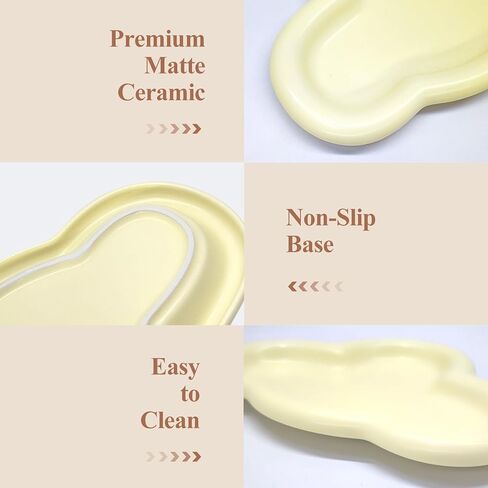 طبق صينية مجوهرات من السيراميك على شكل سحابة من FOGOBO مع بطاقة تهنئة - لوحة أنيقة للخاتم والمفتاح والحلي - هدية مثالية للنساء والصديقة والزوجة والصديق في عيد الميلاد والكريسماس وعيد الشكر in Kuwait