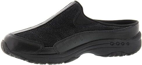 Easy Spirit Women's TRAVELTIME481 Mule, Black-Glitter, 7.5 in Kuwait