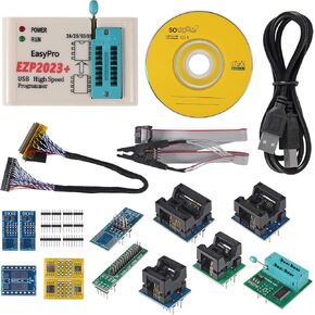 مبرمج USB EZP2023 عالي السرعة USB EEPROM Flash Programmer + 5 محول يدعم 24 25 93 95 EEPROM Flash Bios لنظام التشغيل Windows أفضل من EZP2019 (مبرمج USB + 5 محول) in Kuwait