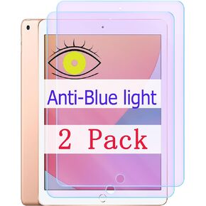 مضاد للأشعة الضارة متوافق مع آيباد الجيل الثامن واقي شاشة 10.1 بوصة الجيل السابع 7 8 الزجاج المقسى 9H الأزرق الضوء المحجب 2 حزمة in Kuwait