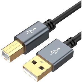 CableCreation USB Printer Cable 5FT, USB 2.0 Printer Cable to Computer, USB A to USB B Printer Cord for HP, Brother, Epson, Canon, Piano, Dac, Aluminum Case, Space Gray 1.5m in Saudi Arabia