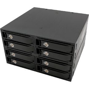 Syba Full Metal 8 Bay 2.5" Sata HDD & SDD Mobile Rack Interface for 5.25" Drive Bay Components الأخرى SY-MRA25052