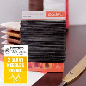 Black 0.8mm Ritza 25 Tiger Thread for Leather Craft | Waxed Tiger Thread | Ritza 25 Thread | Waxed Polyester | Saddlers Thread in Kuwait