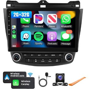 2+32G Android Car Stereo for Honda Accord 7th 2003 2004 2005 2006 2007 Support Wireless Carplay Android Auto with 10.1"Capactive Touchscreen HiFi Autoradio WiFi GPS Navigation Backup Camera Head Unit in Saudi Arabia