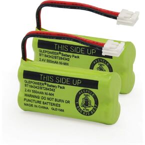 BT184342/BT284342 Cordless Phone Battery Pack Compatible with BT18433/BT28433 BT1011 BT1018 BT1022 BT1031 CS6219 CS6229 DS6151 L602 L701 Handset(2 Pack)
