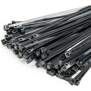 SunplusTrade Cable Zip Ties Heavy Duty, Plastic Wire Ties, Self-Locking Nylon Zip Ties for Indoor and Outdoor (12 inch, Black) in Kuwait