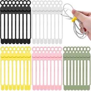 40 قطعة من أربطة منظم الحبل القابلة لإعادة الاستخدام، أشرطة السيليكون، أربطة الكابلات، أربطة الكابلات المطاطية، أشرطة كابل السيليكون، أشرطة حامل قابلة لإعادة الاستخدام، لتجميع وتثبيت سماعات الأذن، شاحن الهاتف، الماوس، الكمبيوتر in Kuwait