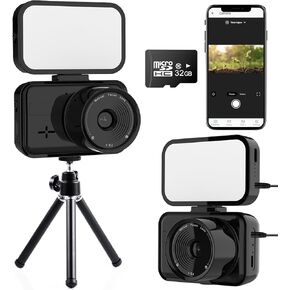 كاميرا Time Lapse 32 جيجابايت للتحكم في تطبيق Wi-Fi، التقاط صور بدقة 32 ميجابكسل 2.7K مقاطع فيديو بفاصل زمني للتركيز اليدوي، وضع الاستعداد لمدة 180 يومًا، عرض مباشر، ملء الضوء، فكرة لنمو وبناء زهور النباتات الداخلية (أسود) in Kuwait