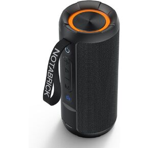 NOTABRICK Bluetooth Speakers, 40W DSP Speaker Bluetooth Wireless with Light, IPX7 Waterproof Speaker, Deep Bass, Power Bank, TF/AUX/USB, for Outdoor Home Showe in Kuwait