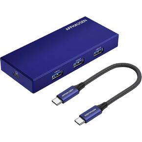AFFHAUSEN USB-C Hub (7 in 1) HB01, with 4K UHD HDMI, USB-A 5 Gbps Data Port x 3, microSD and SD Card Reader and USB-C with 100W Power Delivery Port, for iPhone 15, iPad Pro, MacBook Pro, XPS and More