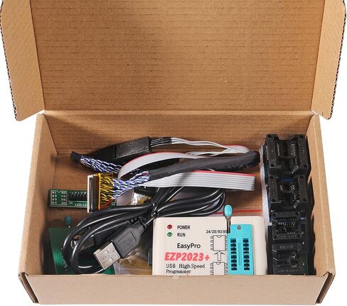 مبرمج USB EZP2023 عالي السرعة USB EEPROM Flash Programmer + 5 محول يدعم 24 25 93 95 EEPROM Flash Bios لنظام التشغيل Windows أفضل من EZP2019 (مبرمج USB + 5 محول) in Saudi Arabia
