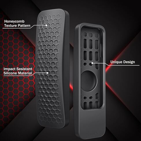 Fintie 2-in-1 Protective Case for 2021 2022 Apple TV Siri Remote and Apple AirTag - Lightweight Anti Slip Shockproof Cover for Apple TV 4K / HD Siri Remote Controller (2nd Gen / 3rd Gen), SkyBlue Glow in Saudi Arabia